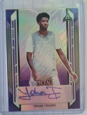 2022 Leaf Basketball Yohan Traore Auto Rookie Purple /30 - Image 1 of 2