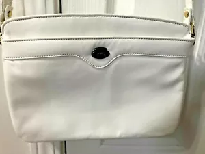 Vintage Etienne Aigner White Leather Shoulder Bag Purse CLEAN Estate Find - Picture 1 of 5