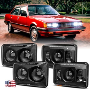 4 piezas 130W 4x6'' Faros LED HI-LO H4 9003 Bombilla de lámpara para Toyota Camry 1983-1988 - Imagen 1 de 12