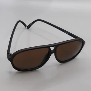 Amen Aviator Sunglasses Plastic 80s Racer Brown Oversize 56 50 143 Please Read - Picture 1 of 14