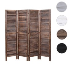 Paravento divisorio separè legno shabby HWC-G30 4 pannelli