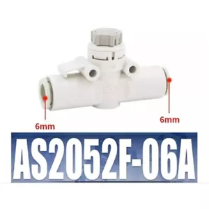 SMC AS2052F-06 Valvola di controllo del flusso pneumatica 1/4" 14,5 - 145 PSI NUOVA - Foto 1 di 5