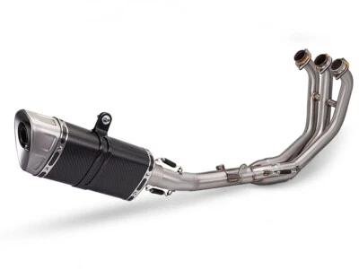 Silenciador de tubo de escape delantero sistema completo de acero para Yamaha MT-09 FZ09 2021-2023 Foto 1 de 4