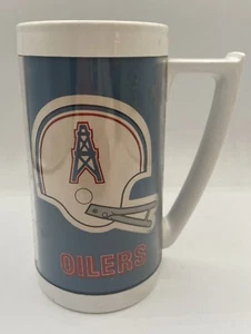 Vintage Houston Oilers NFL 16 Oz Thermo Serv Plastic Mug Cup - Picture 1 of 8