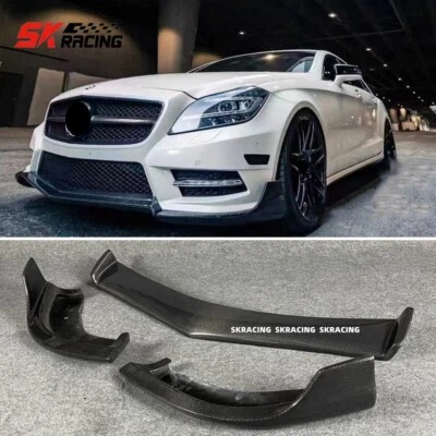 Divisores de alerón labial de parachoques delantero de carbono para Mercedes Benz W218 CLS63 2011-2014 Foto 1 de 4