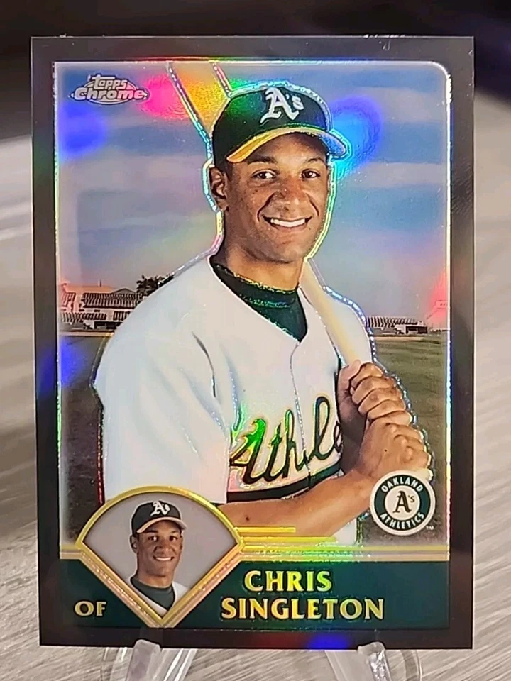 Chris Singleton 2003 Topps Chrome Black Refractor /199 #223 Athletics - Image 1 of 2
