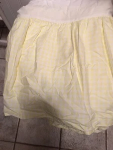Twin Dust Ruffle Pale Yellow Plaid - Picture 1 of 4