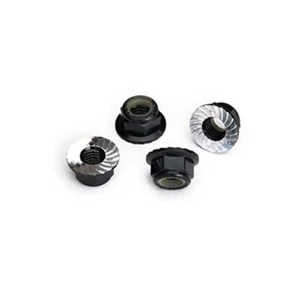 HobbyStar "Gripper" Aluminum Lock Nut, Serrated, M4, Black, 4pk RC locknut - Picture 1 of 1