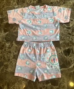 Vtg OP RAINBOW Tricolor Bright Ocean Pacific Set Outfit Neon USA 5T? Cutesy HTF - Picture 1 of 19
