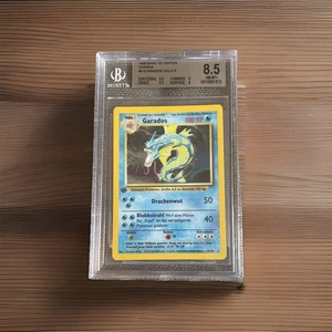 GERMAN Pokemon 1ST Edition 6/102 holo gyarados BGS NM-MT 8.5 - Picture 1 of 6