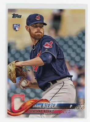 Shane Bieber 2018 Topps Update Series Rookie Card RC #US198 - Image 1 of 2