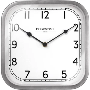 & Co 10" Anton Vintage Square Clock, Silent No Ticking, Wall & Mantel 2 in 1,... - Picture 1 of 7