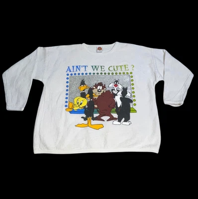 Camisa De Colección Looney Tunes Talla Grande XL "Ain't We Cute" Años 90 Taz Lucas Piolín EE. UU. Foto 1 de 4