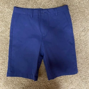 Vineyard Vines Links Shorts Youth 14 Navy Blue Cotton Low Rise Logo Performance - Picture 1 of 11