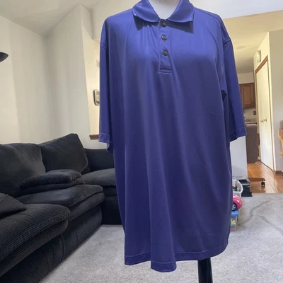 Pebble Beach Performance  Purple 3 Button Polo Shirt Size Large - Image 1 of 4