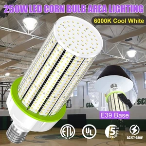 480V Led Corn Light Bulb 250W E39 Base for Warehouse Garage Backyard Street Shop - Picture 1 of 12