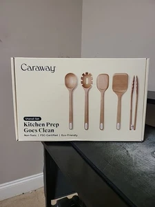 Caraway FSC-Certified Birch Wood Utensil Set KW-USET-101 New Kitchen Prep sw1 - Picture 1 of 4