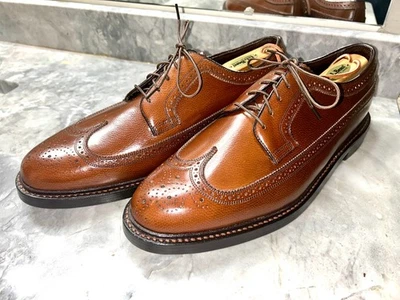 Nuevo de Lote Antiguo Florsheim 5 clavos, taco en V ala larga 12 EEE, manchado a mano marrón Foto 1 de 4