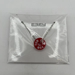 NEU EFFY Carnival Cruise Barrel Anhänger Halskette rot "FUN SHIP" Silberkette - Bild 1 von 6