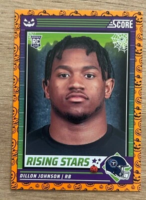 2024 Panini Score-A-Treat Rising Stars Orange Pumpkins #16 Dillon Johnson (RC) - Image 1 of 2