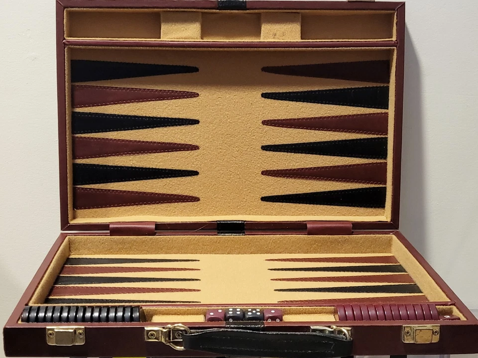 VINTAGE Sport-Design Backgammon Set 18 x 12 Folding Case, Not Complete Taiwan - Image 1 of 4