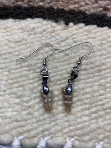 Rattlesnake Rattle Earrings - 1/2" Rattle - Picture 1 of 2