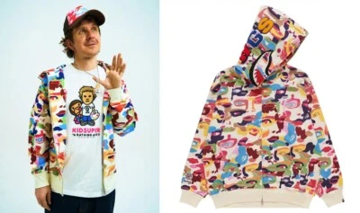 NEW BAPE x Kidsuper Camo Shark Hoodie RARE A Bathing Ape - Image 1 of 4