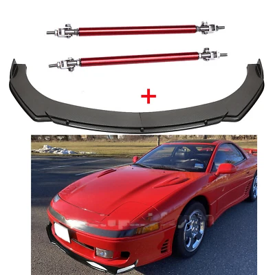 Carbon Fiber Front Bumper Spoiler Splitter Strut Rods For Mitsubishi 3000GT - Image 1 of 4