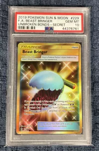 Pokémon S&M Full Art Beast Bringer Unbroken Bonds Secret #229 2019 PSA 10 GEM MT - Imagen 1 de 2