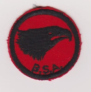 PATROL MEDALLION S-5 EAGLE RED TWILL WHITE GLUE or PASTE BACK 1953-68 - Picture 1 of 1