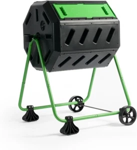 HOTFROG 37-gal Dual Chamber Rotating Compost Bin - Picture 1 of 4