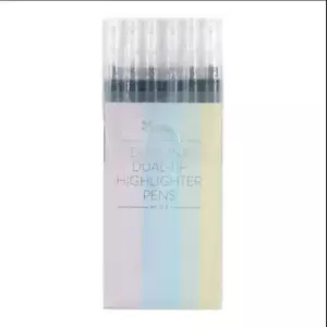 Erin Condren Pastel & Black Dual-Ink Dual-Tip Highlighter Pens 6-Pack + fine-tip - Picture 1 of 7