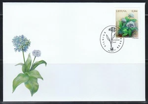 Lithuania 2019 FDC cover Red Book of Lithuania. Medical Plants. Wild garlic. - Picture 1 of 1