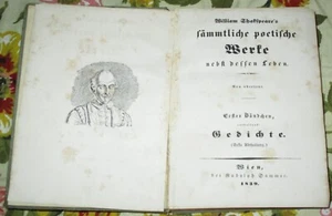 Antique 1839 WILLIAM SHAKESPEARE POEMS Sonnets in German Old Book - Picture 1 of 9