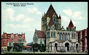Trinity Church Copley Square Boston Massachusetts Early Divided Postcard - Picture 1 of 2