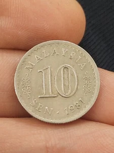 1981 Malaysia 10 Sen World Coin - KM# 3 - Picture 1 of 2