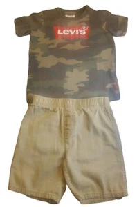 Levi Gray/Black Short & Shirt Set Size 4T Boys - Picture 1 of 8