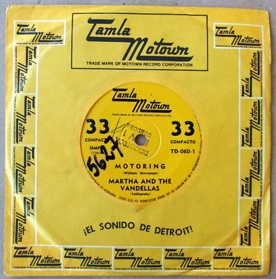 MARTHA & THE VANDELLAS 7" Mickey's Monkey/ Motoring MEGA Rare FOREIGN Ed. 1966 - Image 1 of 3
