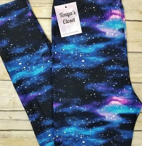 Leggings Blue Space Galaxy Estampado Galaxia Espacio Exterior Cielo Nocturno OS TALLA ÚNICA - Imagen 1 de 5