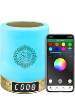 Horloge AZAN haut-parleur Bluetooth islamique Coran avec lampe tactile, RVB, enseignements et application