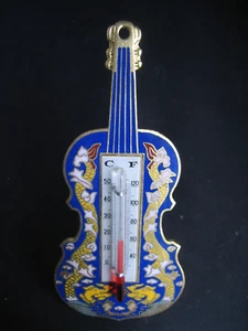 Vintage hand made cloisonné thermometer - Suitable for hanging or standing NEW - Picture 1 of 9