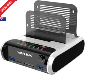 8-in-1 USB 3.0 Dual Bay HDD Dock – Clone, UASP, TF/SD, Charger, 2x10TB Max - Picture 1 of 10