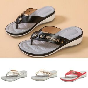 Womens Arch Support Cushion Flip Flops Thong Sandals Slippers Shoes Soft Summer