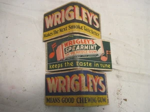 3 VINTAGE MATCHES MATCH BOOK ADVERTISING WRIGLEYS CHEWING GUM - Picture 1 of 2