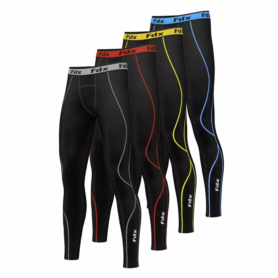 Compression BaseLayer Tights PowerLayer Mens Boys Bottoms Thermal Skins Sports - Image 1 of 4