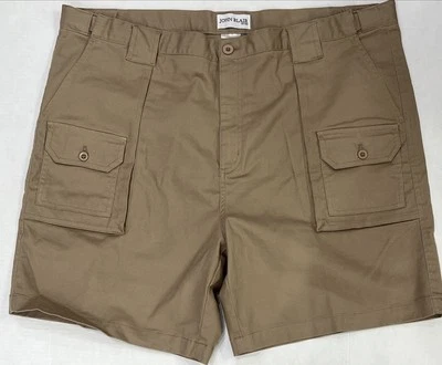 Pantalones Cortos Para Hombres John Blair Talla 44 Caqui Frente Plano Informal Carga Cintura 8” Entrepierna Foto 1 de 3