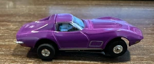 71 CORVETTE PÚRPURA T-Jet HO Slot Car, ULTRA G, LLANTAS RARAS NEUMÁTICOS DE GOMA - Imagen 1 de 9