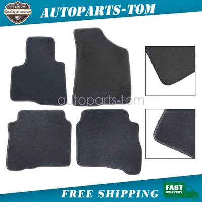 Alfombrillas delanteras y traseras para Hyundai Santa Fe 2007-2012 4 puertas terciopelo negro Foto 1 de 4