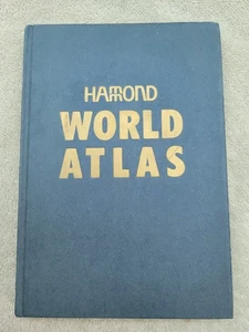 Vintage 1971 Hammond World Atlas Book Hard Copy Colored Maps 79-653787 - Bild 1 von 8