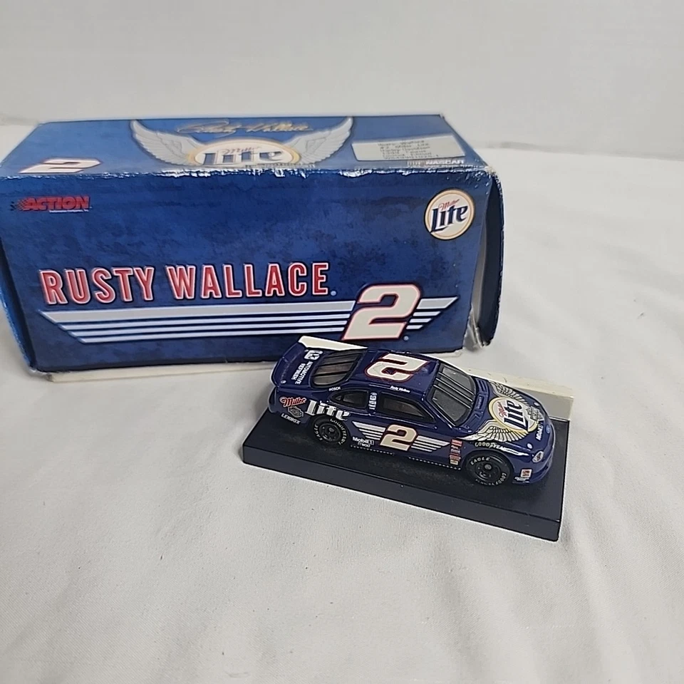 1999 Action #2 Rusty Wallace Harley Davidson Miller Lite Taurus 1/64 NASCAR - Image 1 of 4